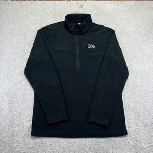 Mountain Hardwear Oakoram Fleece Jacket Mens L Black 1/4 Zip Gorpcore Outdoor